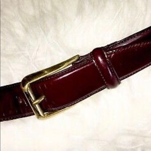 Coach Brown Leather Brass Belt